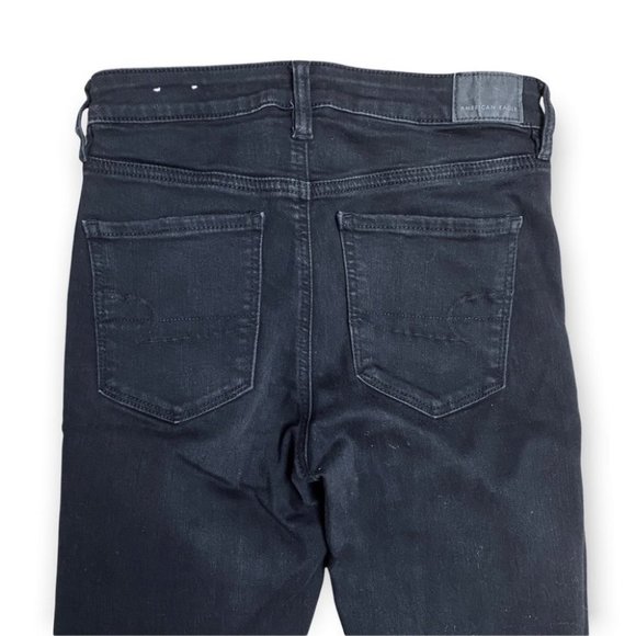 American Eagle Black Next Level Stretch Distressed Skinny Jeans - Picture 4 of 10